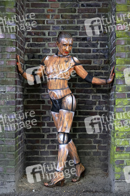 Holzgliederfigur / Human Artist Model Bodypainting