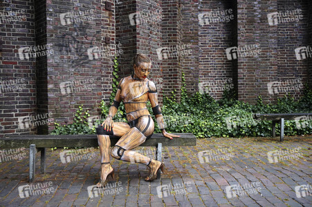 Holzgliederfigur / Human Artist Model Bodypainting