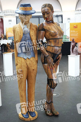 Holzgliederfigur / Human Artist Model Bodypainting
