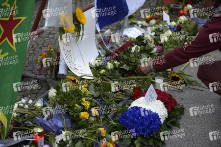 Gedenken an die Opfer des Anschlags von Nizza in Berlin