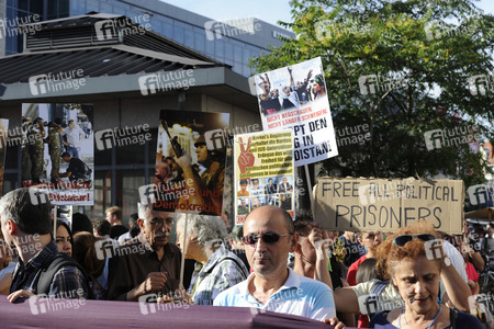 Protest gegen das Vorgehen der türkischen Regierung nach dem gescheiterten Militärputsch