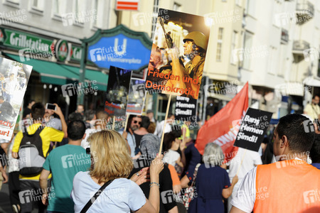Protest gegen das Vorgehen der türkischen Regierung nach dem gescheiterten Militärputsch
