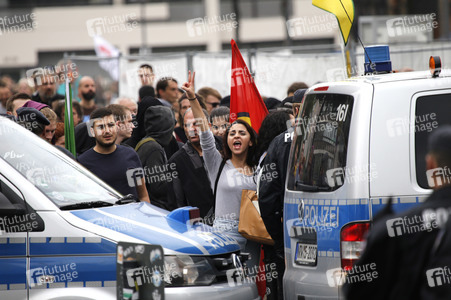 Gegendemo zur Erdogan-Großkundgebung in Köln