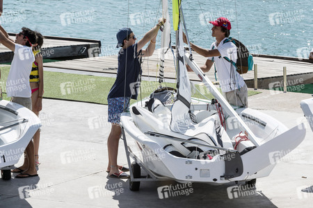 Prinzessin Elenas Kinder beim Segelkurs in Palma de Mallorca