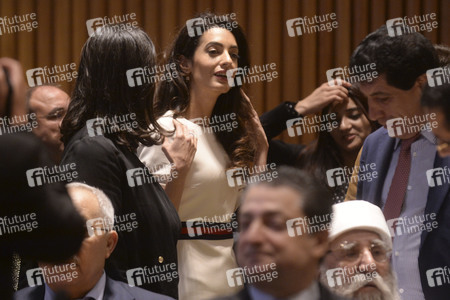 Amal Clooney bei der UN in New York