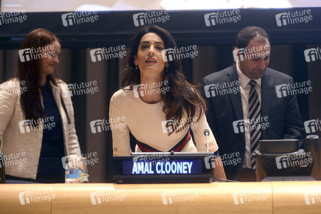 Amal Clooney bei der UN in New York