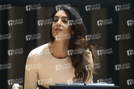 Amal Clooney bei der UN in New York