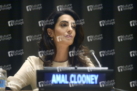 Amal Clooney bei der UN in New York