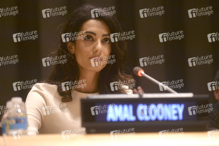 Amal Clooney bei der UN in New York