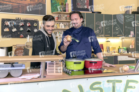 Fototermin zur TV-Serie 'Schloss Einstein' in Erfurt