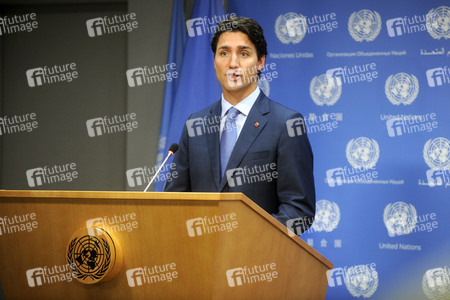 Pressekonferenz mit Justin Trudeau in New York