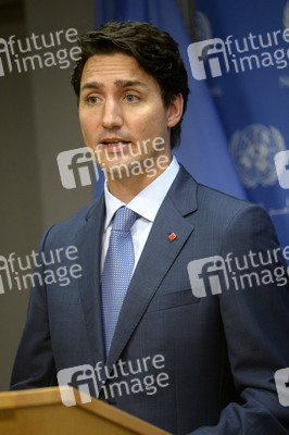 Pressekonferenz mit Justin Trudeau in New York