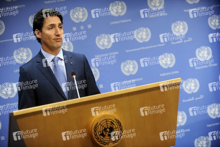 Pressekonferenz mit Justin Trudeau in New York