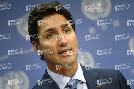 Pressekonferenz mit Justin Trudeau in New York