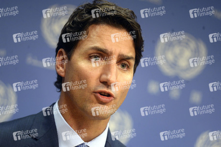 Pressekonferenz mit Justin Trudeau in New York