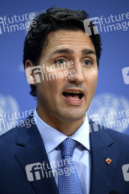 Pressekonferenz mit Justin Trudeau in New York