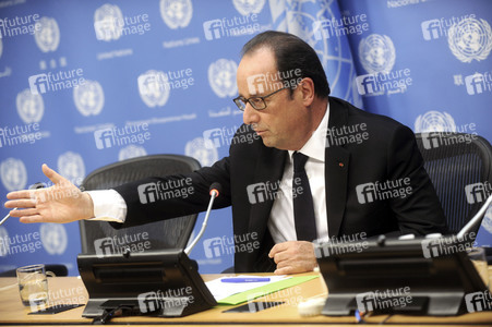 Pressekonferenz von Francois Hollande in New York
