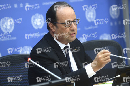 Pressekonferenz von Francois Hollande in New York