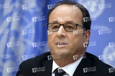 Pressekonferenz von Francois Hollande in New York