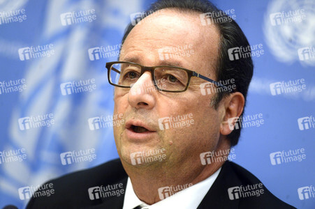 Pressekonferenz von Francois Hollande in New York