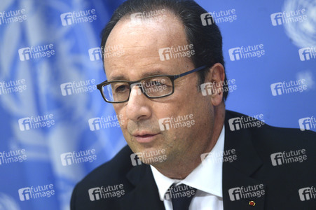 Pressekonferenz von Francois Hollande in New York