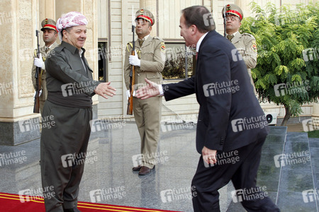 Masud Barzani triftt Stefan Löfven in Erbil