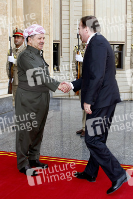 Masud Barzani triftt Stefan Löfven in Erbil