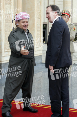 Masud Barzani triftt Stefan Löfven in Erbil