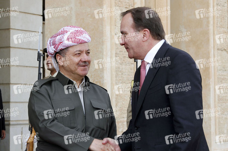 Masud Barzani triftt Stefan Löfven in Erbil