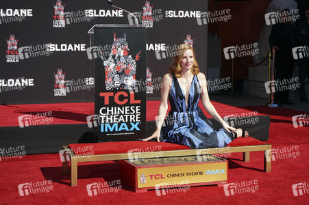 Hand and Footprint Ceremony mit Jassica Chastain in Los Angeles