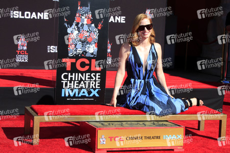 Hand and Footprint Ceremony mit Jassica Chastain in Los Angeles