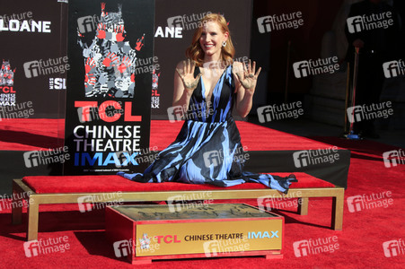 Hand and Footprint Ceremony mit Jassica Chastain in Los Angeles