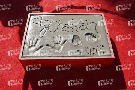 Hand and Footprint Ceremony mit Jassica Chastain in Los Angeles