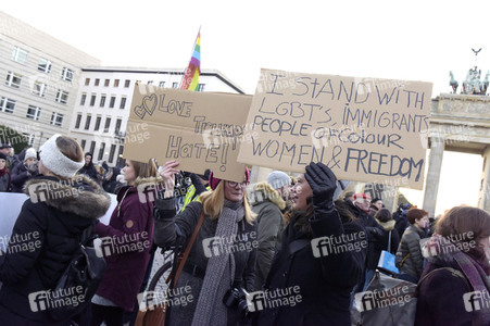 Protest gegen Donald Trump in Berlin