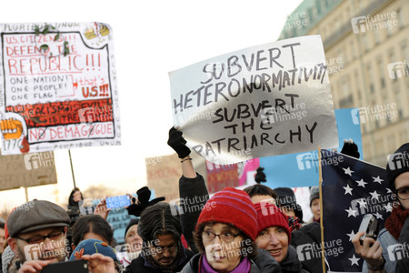 Protest gegen Donald Trump in Berlin