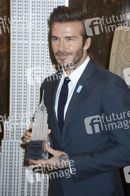 Empire State Building Lighting Ceremony mit David Beckham in New York
