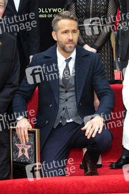 Ryan Reynolds erhält einen Stern auf dem Hollywood Walk of Fame in Los Angeles