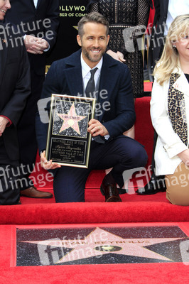 Ryan Reynolds erhält einen Stern auf dem Hollywood Walk of Fame in Los Angeles