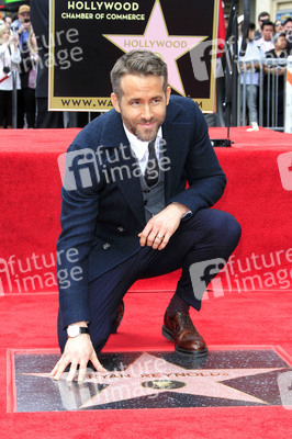 Ryan Reynolds erhält einen Stern auf dem Hollywood Walk of Fame in Los Angeles