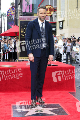 Ryan Reynolds erhält einen Stern auf dem Hollywood Walk of Fame in Los Angeles
