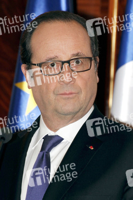 Pressekonferenz von Francois Hollande und Masud Barzani in Erbil