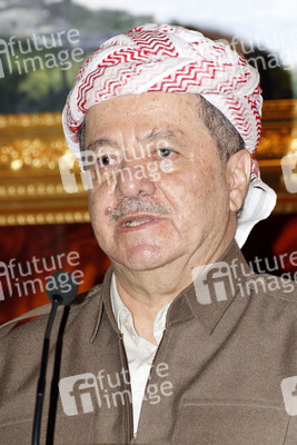 Pressekonferenz von Francois Hollande und Masud Barzani in Erbil