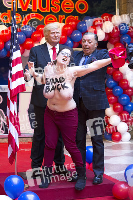 Enthülung der Donald Trump Wachsfigur in Madrid