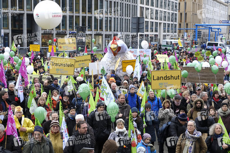 Demonstration 'Wir haben es Satt!' in Berlin