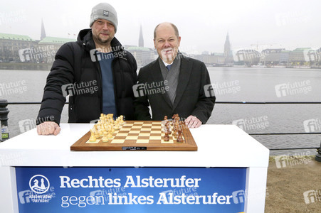Pressetermin 'Rechtes Alsterufer gegen linkes Alsterufer' in Hamburg