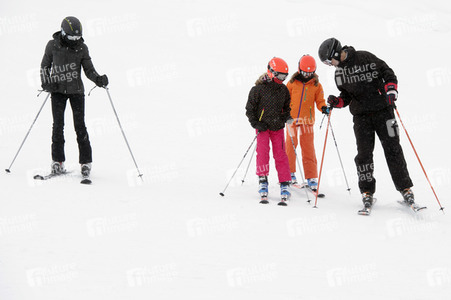 Die spanischen Royals beim Skifahren in Astún