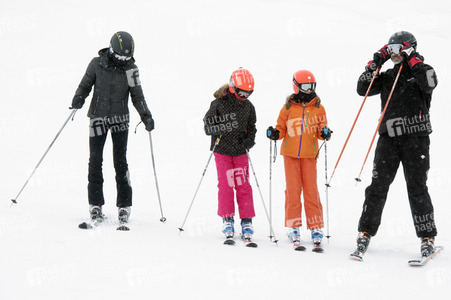Die spanischen Royals beim Skifahren in Astún