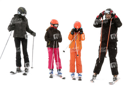Die spanischen Royals beim Skifahren in Astún