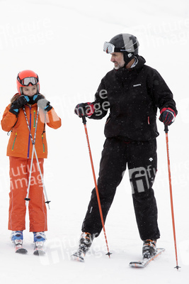 Die spanischen Royals beim Skifahren in Astún