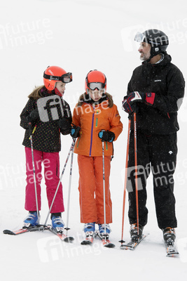 Die spanischen Royals beim Skifahren in Astún